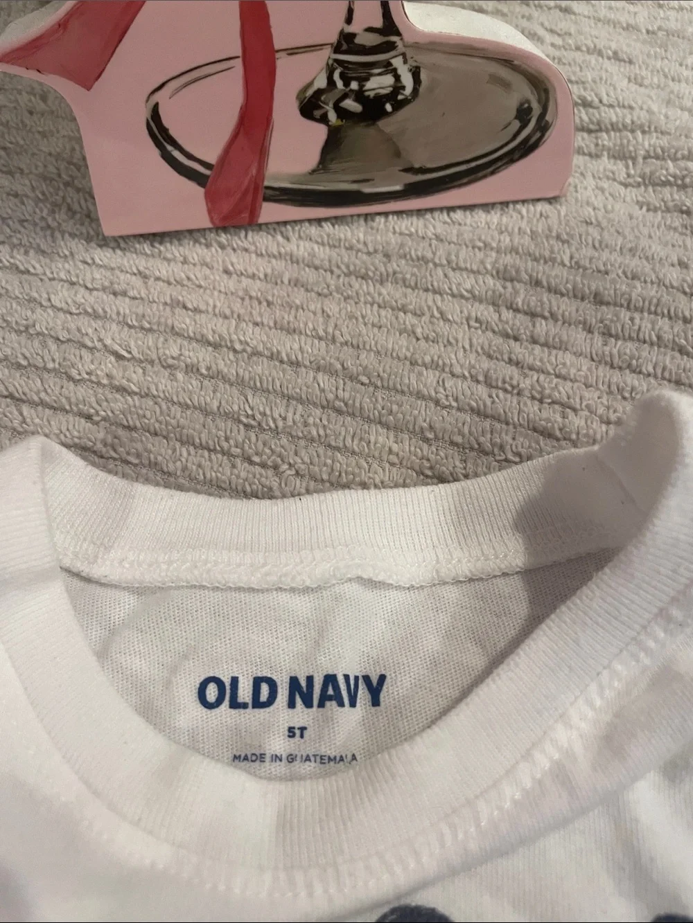 Old Navy White Short-Sleeve Tee with Floral Graphic